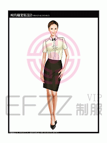女職業裝短袖襯衫設計圖248