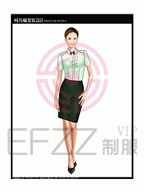 女職業裝短袖襯衫設計圖247