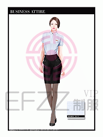 女職業裝短袖襯衫設計圖326