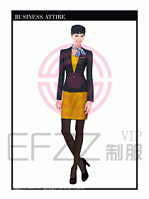 職業(yè)空姐裝制服設(shè)計圖540