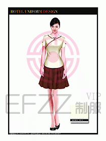 餐飲服務(wù)員茶藝師制服設(shè)計(jì)1450