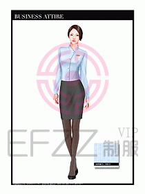 專賣店營業員職業裝設計圖1288