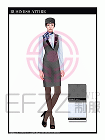 職業裝空姐服制服設計圖720