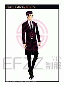 酒店門童保安行李生制服設計1002