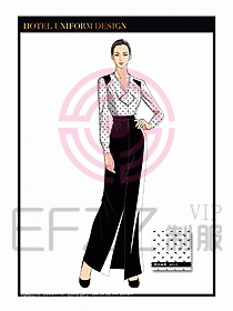 酒店制服西餐咨客服裝設(shè)計(jì)453