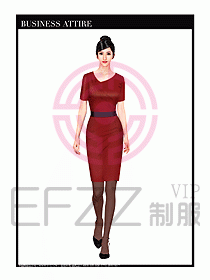 職業(yè)裝空姐服制服設計圖752