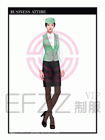 職業裝空姐服制服設計圖766
