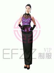 西餐咨客服裝075