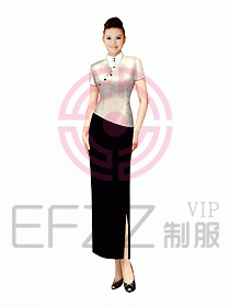 西餐咨客服裝097