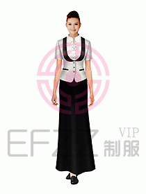 西餐咨客服裝124