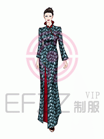 中餐迎賓服裝389