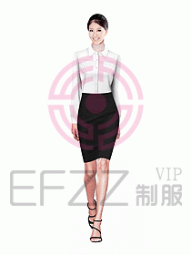 女職業裝長袖襯衫設計圖131