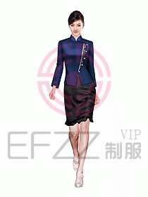 中餐服務員服裝設計效果圖1035
