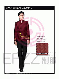 中餐服務員服裝設計效果圖1069