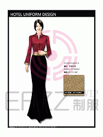 中餐迎賓制服設(shè)計(jì)效果圖568