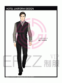 酒店客服服務(wù)員制服設(shè)計效果圖307