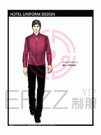 酒店西餐服務生制服設計圖729