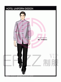 酒店中餐服務員制服設計圖1196