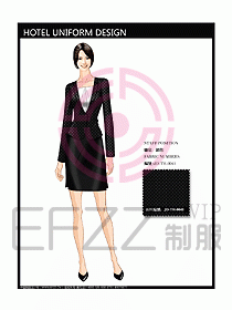 前臺服務生制服設計效果圖486