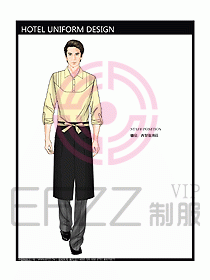 酒店西餐服務生制服設計圖758