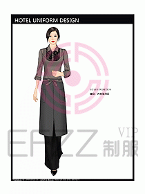 酒店西餐服務生制服設計圖760
