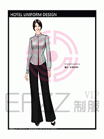 酒店中餐服務員制服設計圖1220