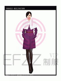 女職業(yè)裝OL大衣設(shè)計圖128