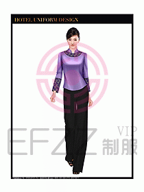 酒店中餐服務員制服設計圖1278