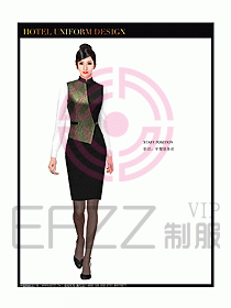 酒店中餐服務員制服設計圖1296