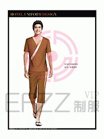 桑拿spa按摩技師制服設(shè)計圖783